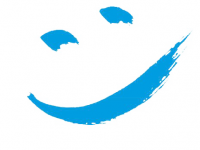 Blaues Smiley Symbol als Zeichen für freundlichen Service von Saniplus Baunatal